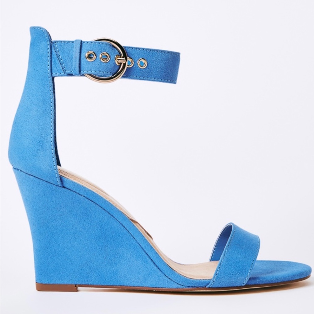 Bonnie Buckle Wedge Marina Blue